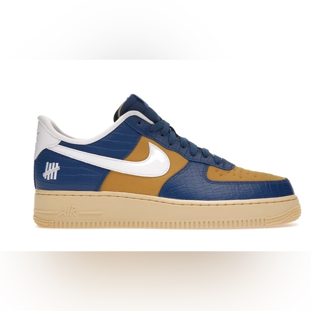 Nike Air Force 1 Low SP Undefeated 5 On It Blue Yellow Croc Size 6.5